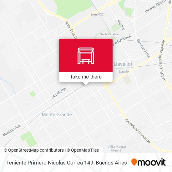 Teniente Primero Nicolás Correa 149 map