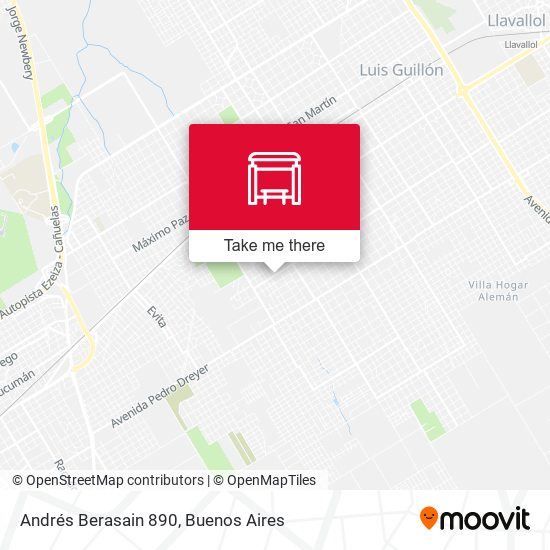 Andrés Berasain 890 map