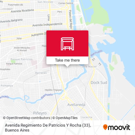 Avenida Regimiento De Patricios Y Rocha (33) map