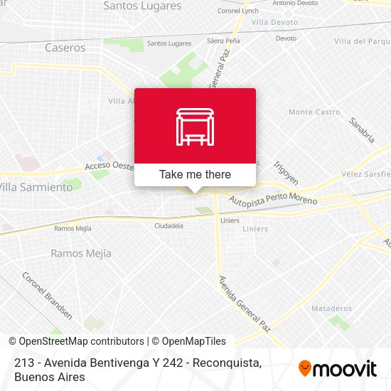 Mapa de 213 - Avenida Bentivenga Y 242 - Reconquista