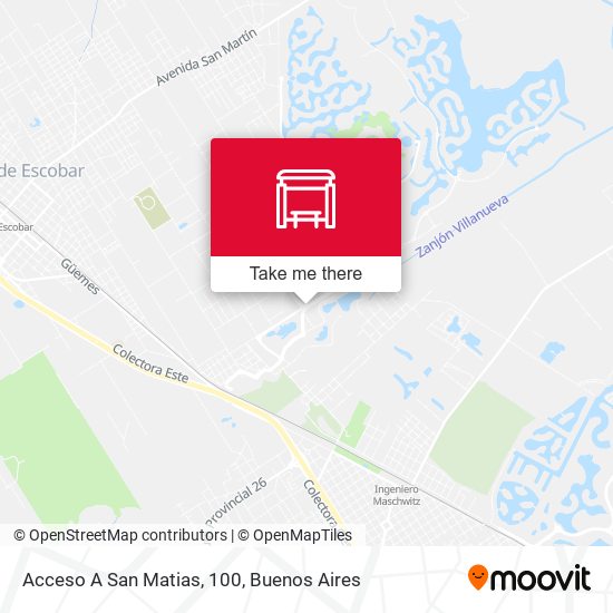 Acceso A San Matias, 100 map