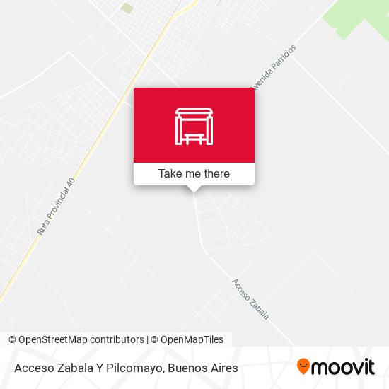 Mapa de Acceso Zabala Y Pilcomayo