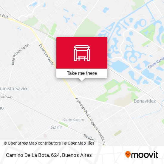 Camino De La Bota, 624 map