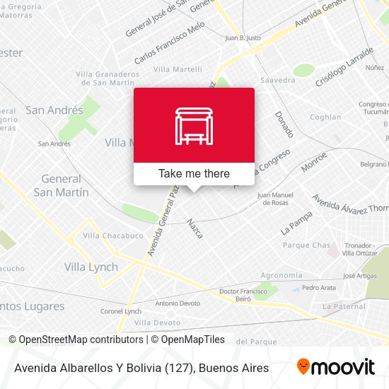 Avenida Albarellos Y Bolivia (127) map