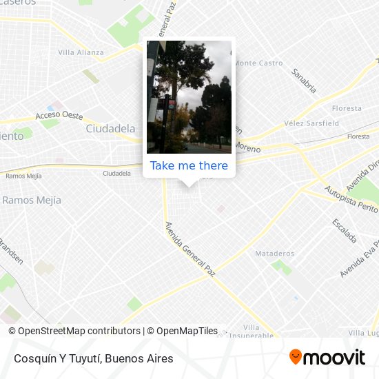 Mapa de Cosquín Y Tuyutí