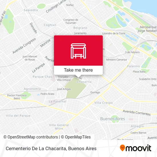 Mapa de Cementerio De La Chacarita