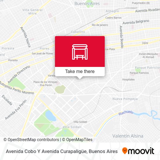 Mapa de Avenida Cobo Y Avenida Curapaligüe