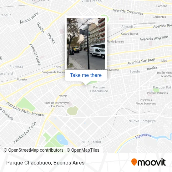 Parque Chacabuco map