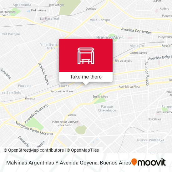 Mapa de Malvinas Argentinas Y Avenida Goyena