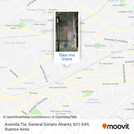 Mapa de Avenida Tte. General Donato Alvarez, 601-699