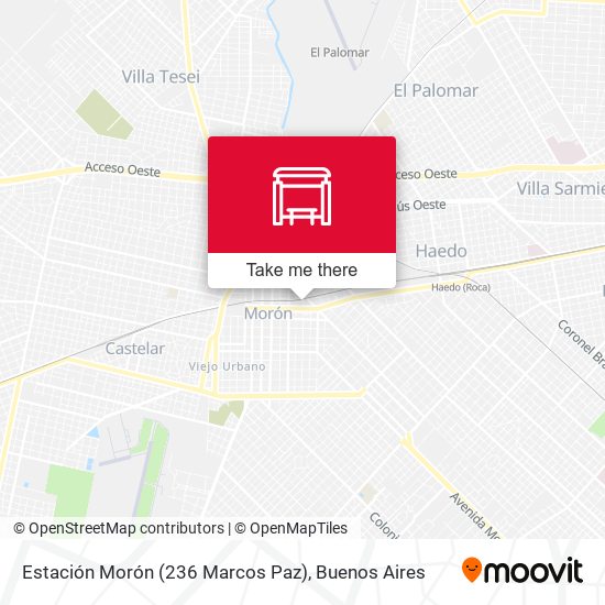 Mapa de Estación Morón (236 Marcos Paz)