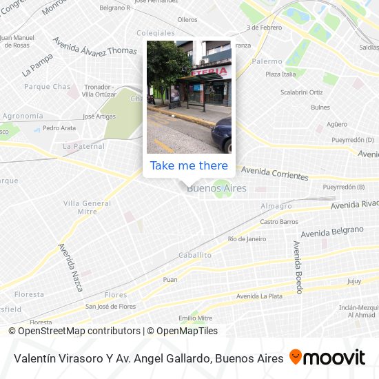 Valentín Virasoro Y Av. Angel Gallardo map