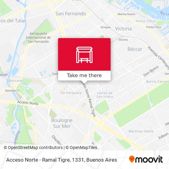 Acceso Norte - Ramal Tigre, 1331 map