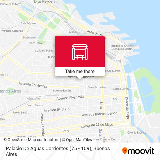 Palacio De Aguas Corrientes (75 - 109) map