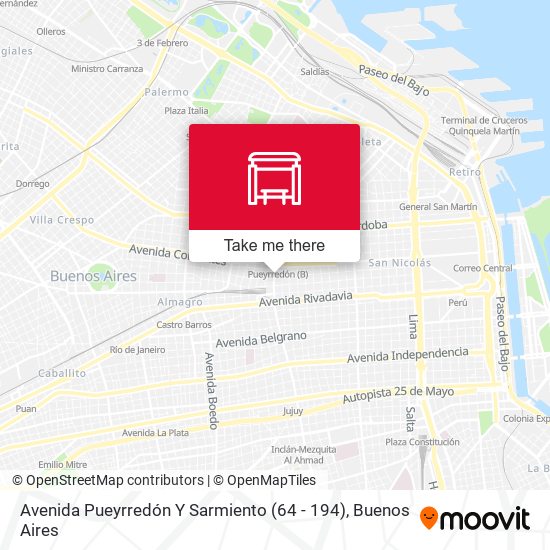 Avenida Pueyrredón Y Sarmiento (64 - 194) map