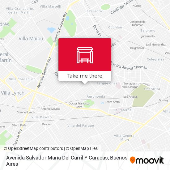 Mapa de Avenida Salvador María Del Carril Y Caracas