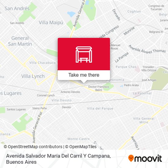 Avenida Salvador María Del Carril Y Campana map