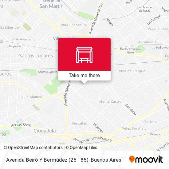 Avenida Beiró Y Bermúdez (25 - 85) map