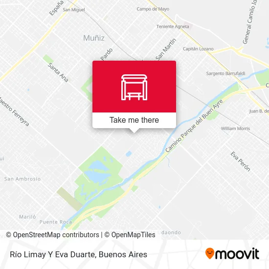 Río Limay Y Eva Duarte map