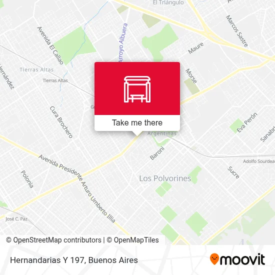 Hernandarias Y 197 map