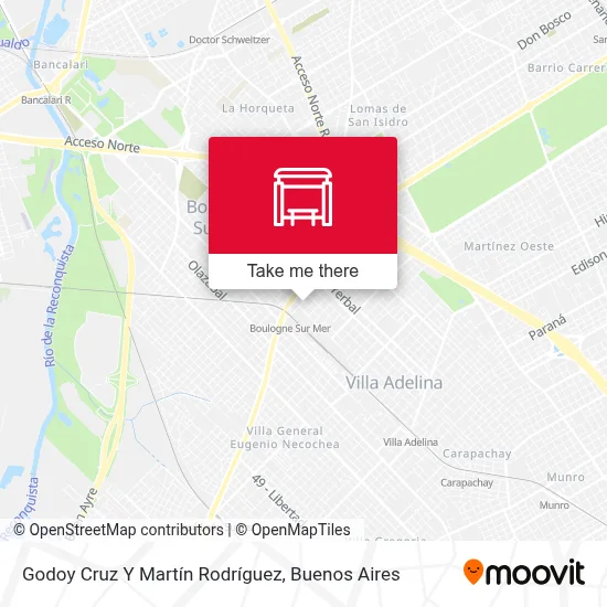 Godoy Cruz Y Martín Rodríguez map