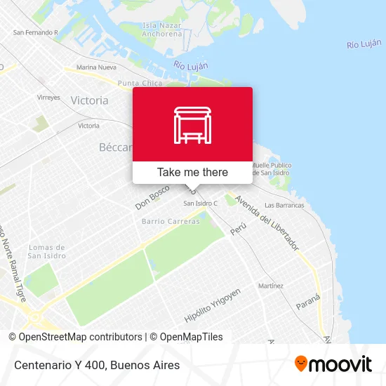 Centenario Y 400 map