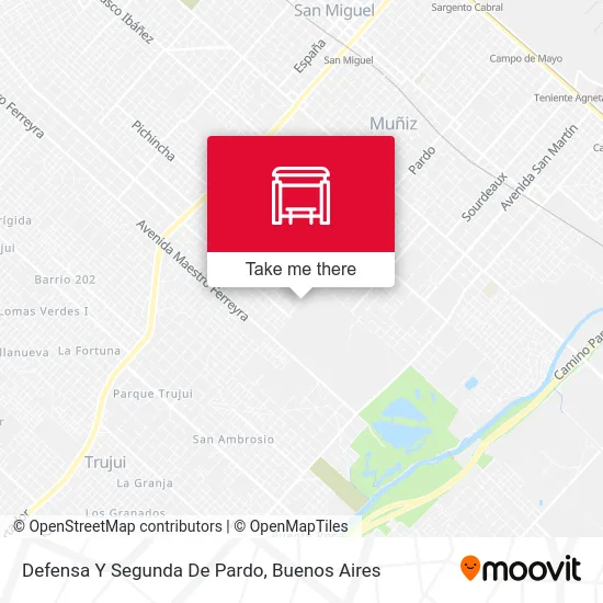 Defensa Y Segunda De Pardo map