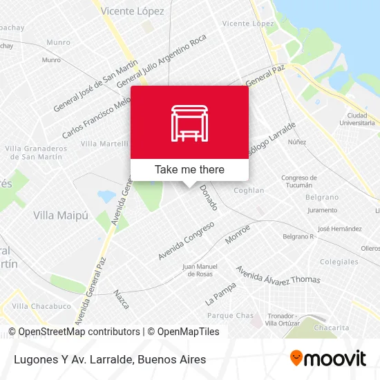 Lugones Y Av. Larralde map