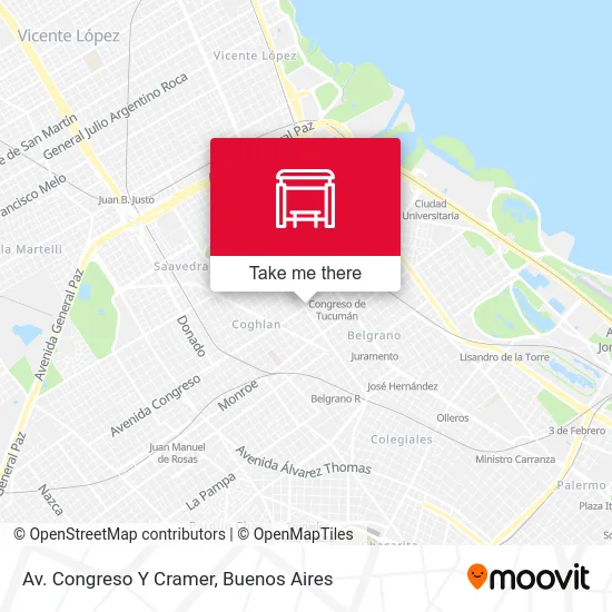 Av. Congreso Y Cramer map