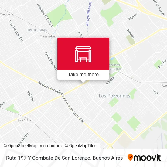 Ruta 197 Y Combate De San Lorenzo map