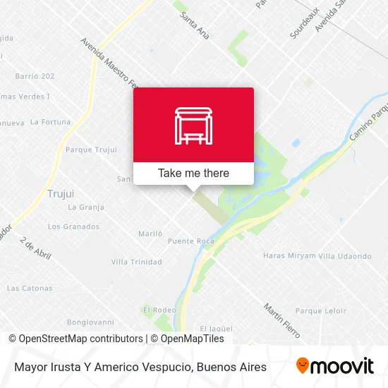 Mayor Irusta Y Americo Vespucio map