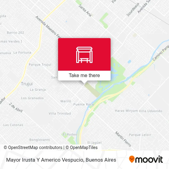 Mayor Irusta Y Americo Vespucio map