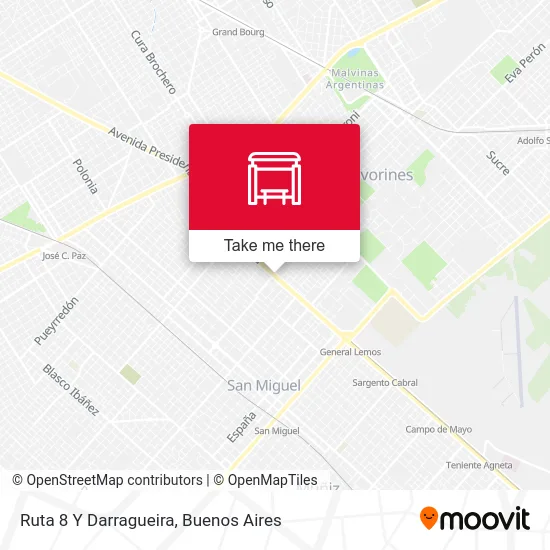 Ruta 8 Y Darragueira map