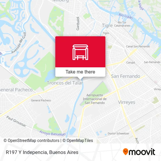 R197 Y Indepencia map