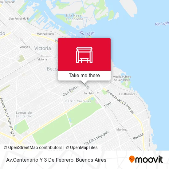Av.Centenario Y 3 De Febrero map