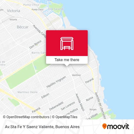 Av.Sta Fe Y Saenz Valiente map