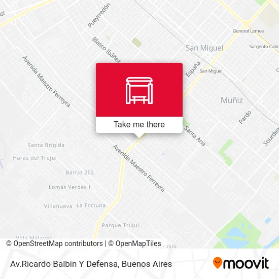 Av.Ricardo Balbin Y Defensa map