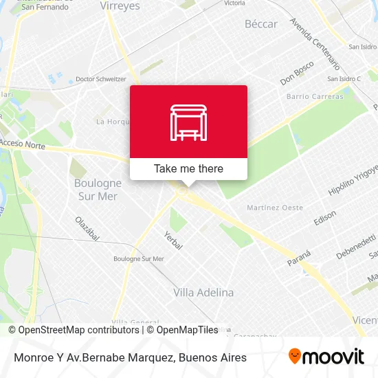 Monroe Y Av.Bernabe Marquez map