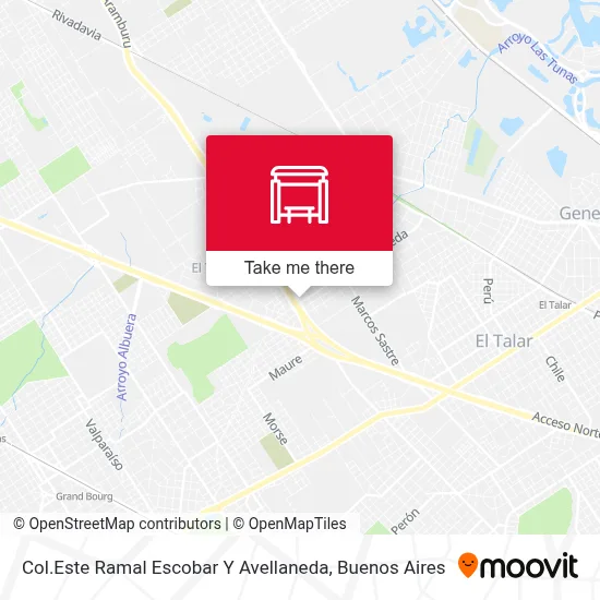 Col.Este Ramal Escobar Y Avellaneda map