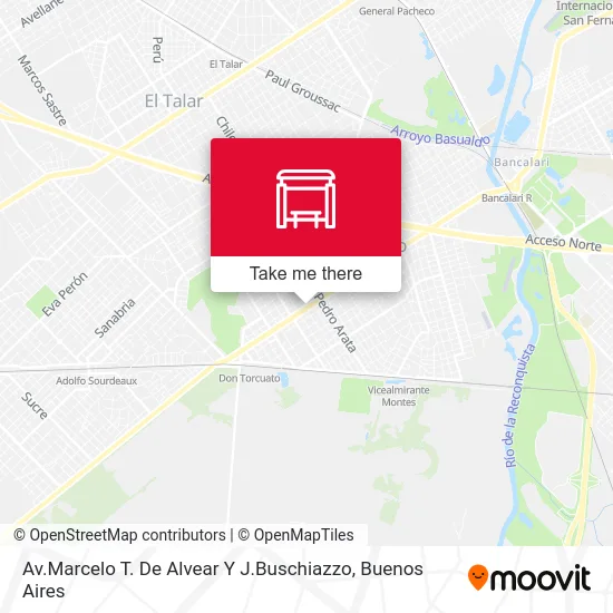 Av.Marcelo T. De Alvear Y J.Buschiazzo map