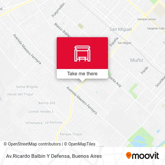 Av.Ricardo Balbin Y Defensa map