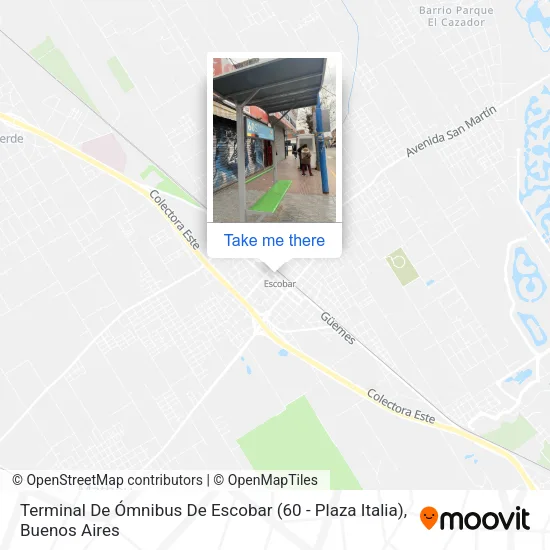 Mapa de Terminal De Ómnibus De Escobar (60 - Plaza Italia)