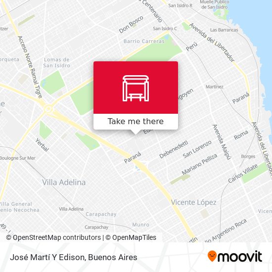 José Martí Y Edison map
