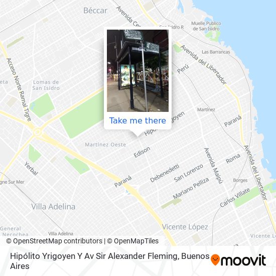 Hipólito Yrigoyen Y Av Sir Alexander Fleming map