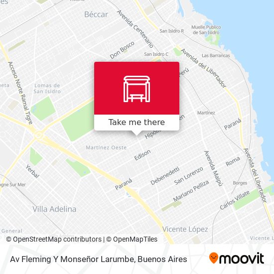 Av Fleming Y Monseñor Larumbe map