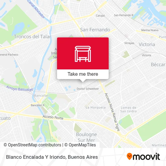 Blanco Encalada Y Iriondo map