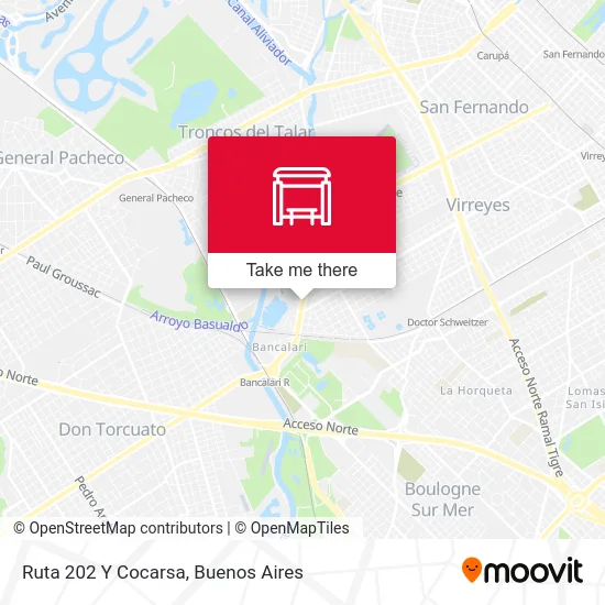 Ruta 202 Y Cocarsa map