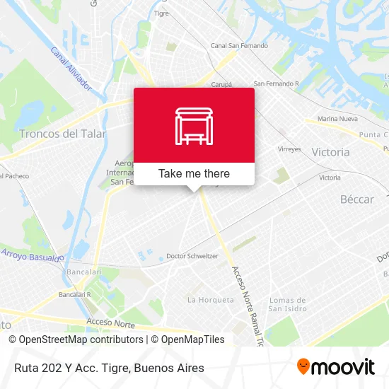 Ruta 202 Y Acc. Tigre map