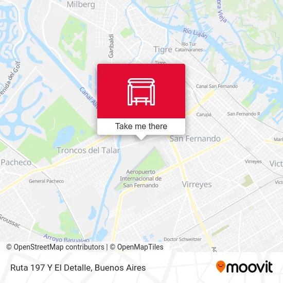 Ruta 197 Y El Detalle map