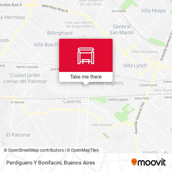Perdiguero Y Bonifacini map